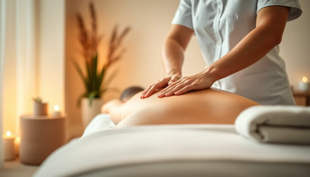 Experience a soothing griesbach massage in a serene environment with a professional therapist.