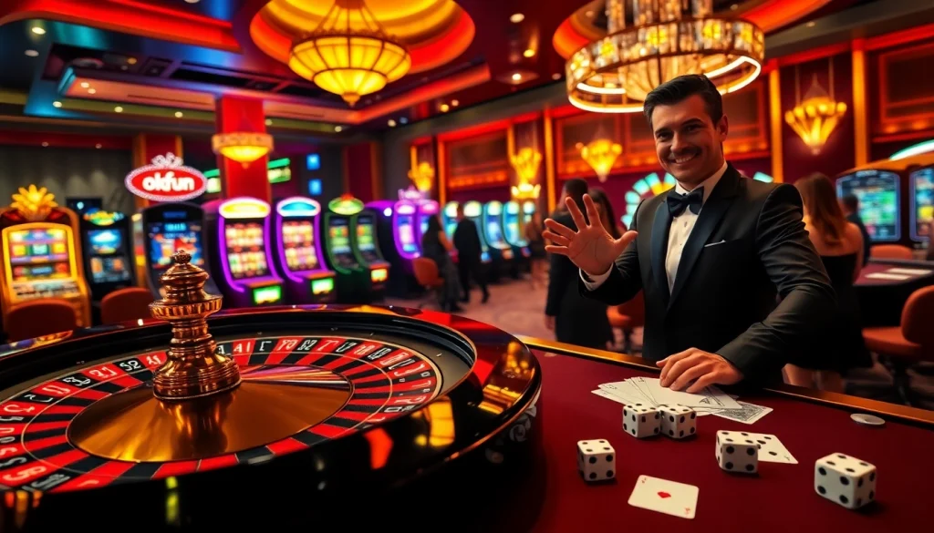 Engaged players enjoying a thrilling casino experience at okfun's roulette table with vibrant chips.