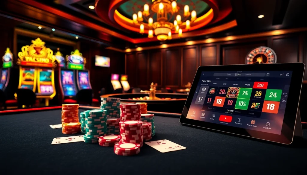 Experience the excitement of https://22bet.style at a vibrant casino with poker chips and roulette.