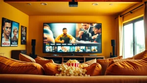 Enjoy the cinematic experience at https://bandarlayarkaca21.com with a cozy movie setup featuring film highlights.