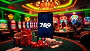 Engaged players enjoying thrilling games at 789BET Casino, highlighting chips and card action.