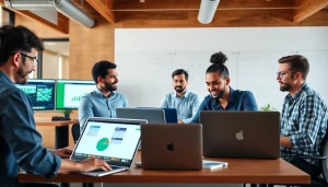 Enhance software quality at https://xqa.ca with a dedicated teamwork approach in a modern office.