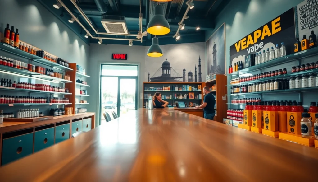 Buy vape online Dubai at a vibrant vape shop featuring modern displays and friendly service.