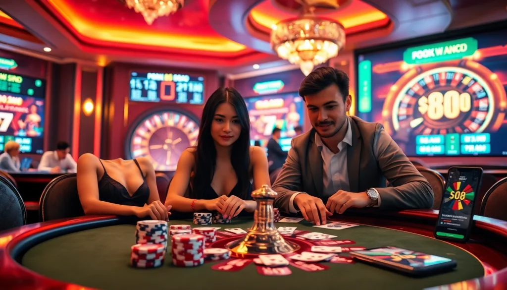 Experience the thrill of gaming at https://888newco.com/ with a vibrant casino scene featuring poker and roulette.