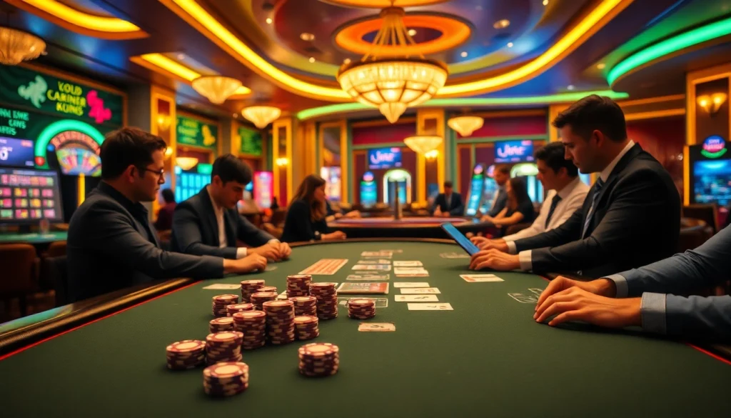 S8 gaming table buzzing with excitement as players engage in thrilling card games.