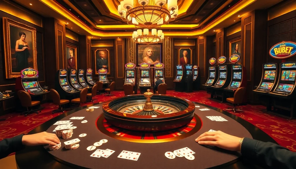 Experience the thrill of V9bet with high-stakes gaming at a luxurious casino table.