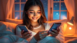 Sending a touching good night message for her, creating a warm and romantic atmosphere.