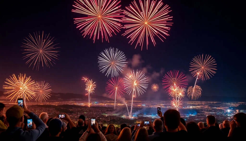 Experience the colorful fireworks display from https://5starfireworks.co.uk lighting up the night sky.