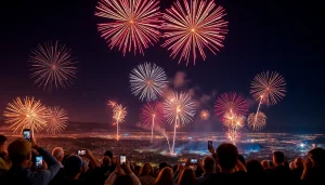 Experience the colorful fireworks display from https://5starfireworks.co.uk lighting up the night sky.