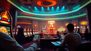 Engaging visual of the trang chủ hm88 online gambling platform with vibrant casino elements.