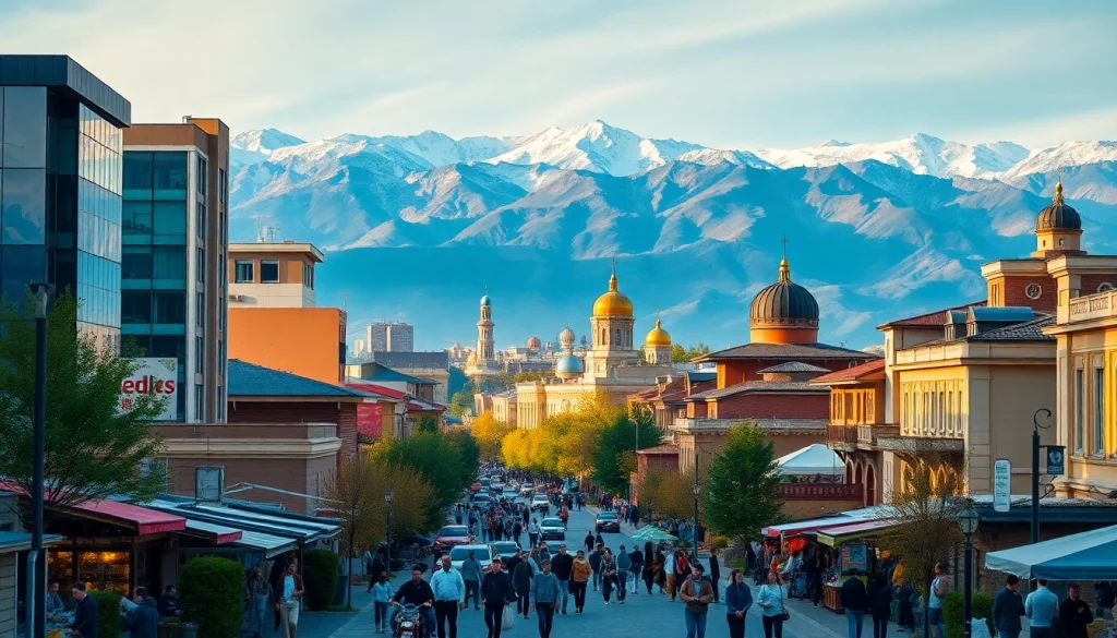 Visitors enjoying the scenic vibrancy of Almaty, showcasing https://albmaftoh.com as a travel destination.