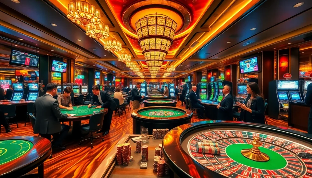 Experience thrilling gameplay at XN88 Casino with vibrant tables and engaging slot machines.