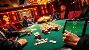 Experience thrilling gameplay at FC88 casino with vibrant tables and professional players.