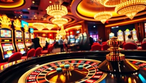 Gambler enjoying action at a roulette table in a luxurious 67bet casino setting.