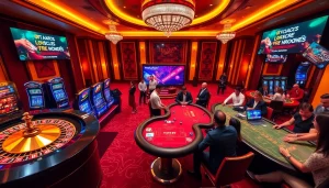 Players enjoying exciting games at https://rr88.wales/ with vibrant casino atmosphere.