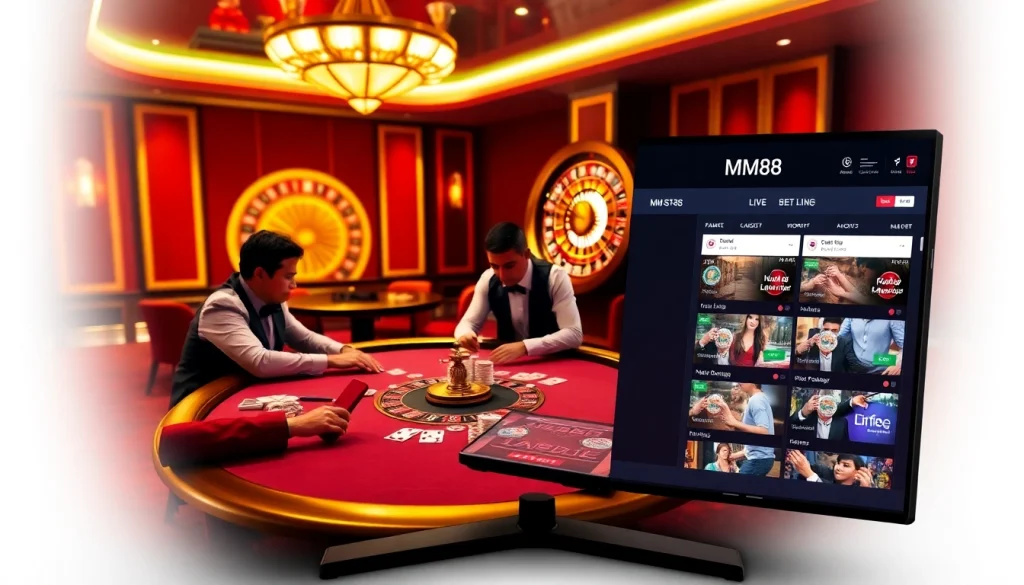 Engage with MM88's elite poker scene, featuring stunning casino elements and live betting.