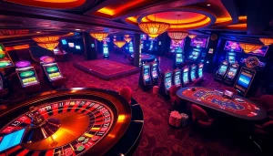 Experience high-stakes gaming at S8 casino with vibrant tables and thrilling slot machines.