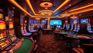 Experience the excitement of gambling at go8 with vibrant casino tables and lively players.