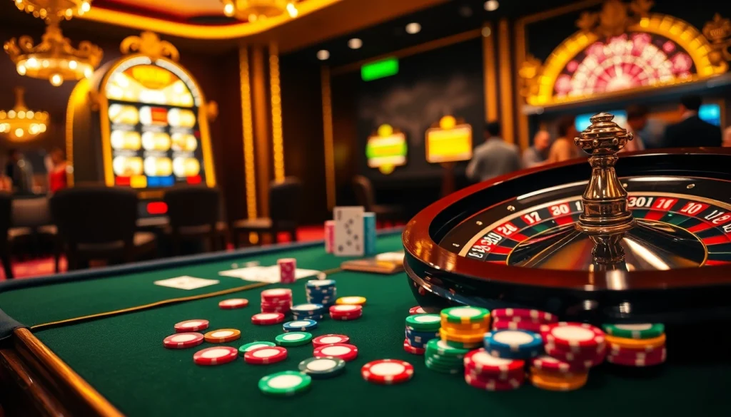 Experience the thrill of gambling at Hello88 with vibrant casino scenes and engaging gameplay.