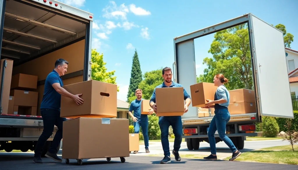 Removalists Shellharbour team efficiently packing furniture for a local move.