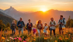 Family engaging in outdoor adventures inspired by https://fernweh-abenteuer.de's travel ethos.