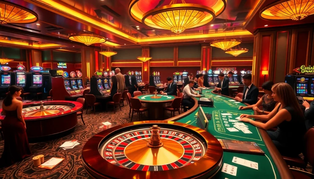 Experience the excitement of gambling at https://rr88c.mobi/ with luxurious casino visuals featuring poker tables and roulette wheels.