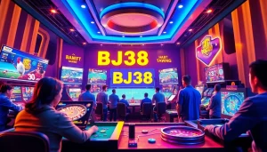 Engaging BJ38 online gaming platform showcasing colorful 3D games and community interaction.