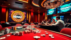 Experience thrilling gameplay with the exciting 32win11 casino atmosphere featuring poker tables and vibrant slots.