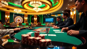 Experience high-stakes poker at https://dr88.co.com/ with vibrant casino visual elements and professional gamblers.