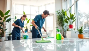 Experienced team performing cleaning services calgary in a bright, welcoming home.