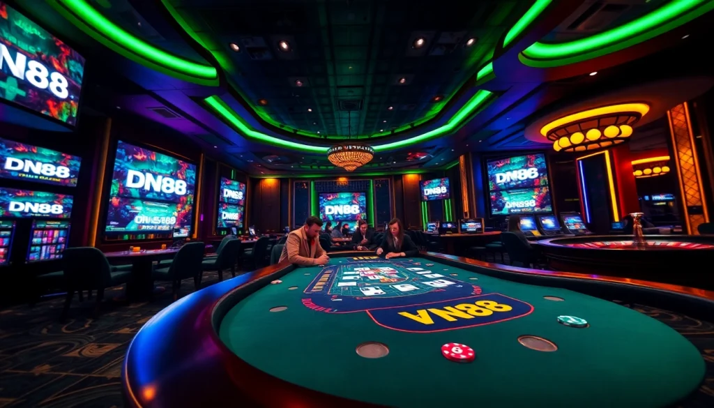 Experience high-stakes poker action at DN88 online casino.