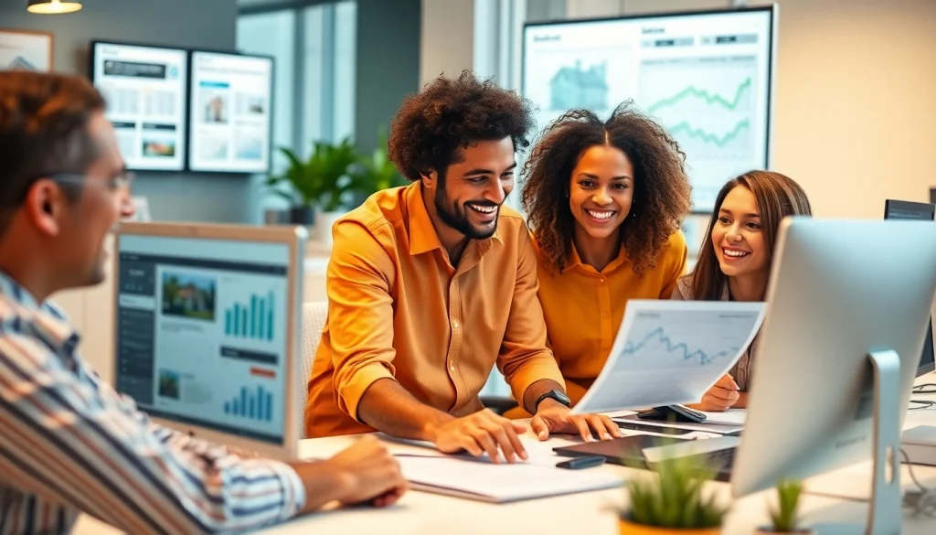 Engaging real estate team working on www.tbplhomes.com to create dynamic listings.