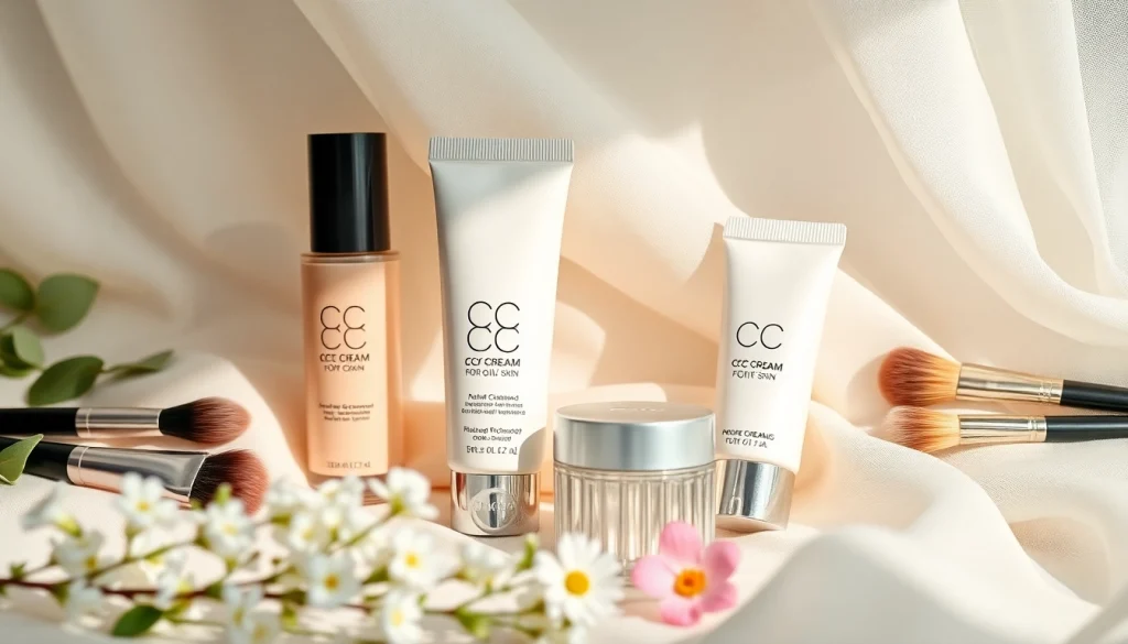 Best CC cream for oily skin highlighted in a fresh beauty product display.