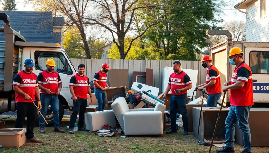 Efficient junk removal in Bergen County, showcasing a professional team clearing debris.