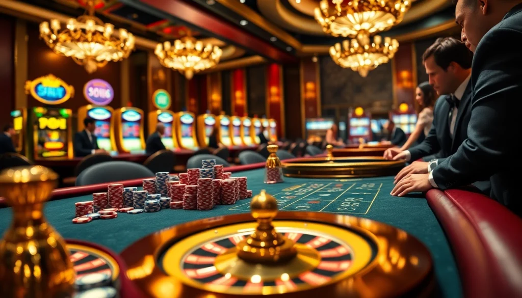 Experience the thrill of 56WIN SALE at an opulent casino table filled with vibrant poker chips.