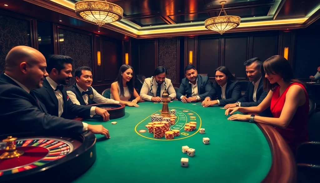 KJC players engaged in high-stakes poker, showcasing the thrill of casino gambling.