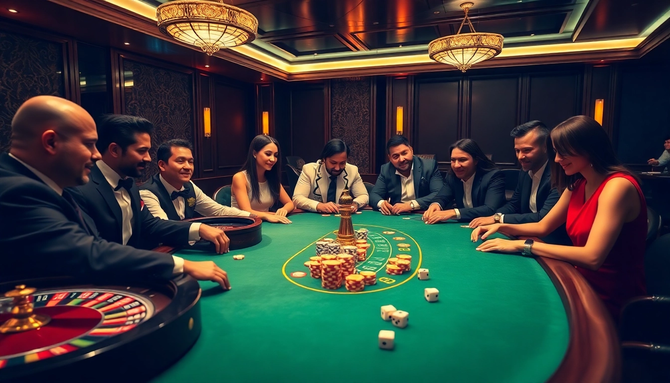 KJC players engaged in high-stakes poker, showcasing the thrill of casino gambling.