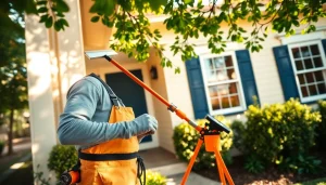 Exterior Painting Contractors refreshing a home's exterior with vibrant new paint and professional tools.