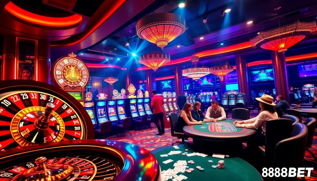 Experience high-stakes poker action at 188BET's luxurious casino tables.