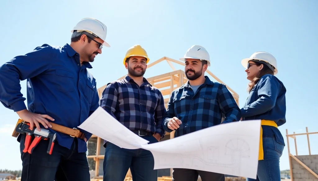 Workers at a construction site highlight the construction association north carolina in action.