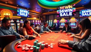 Join the excitement at 56WIN SALE with vibrant casino tables and thrilling poker action.