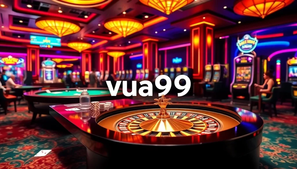 Experience thrilling gaming at Vua99's vibrant casino with exciting slot machines and poker.