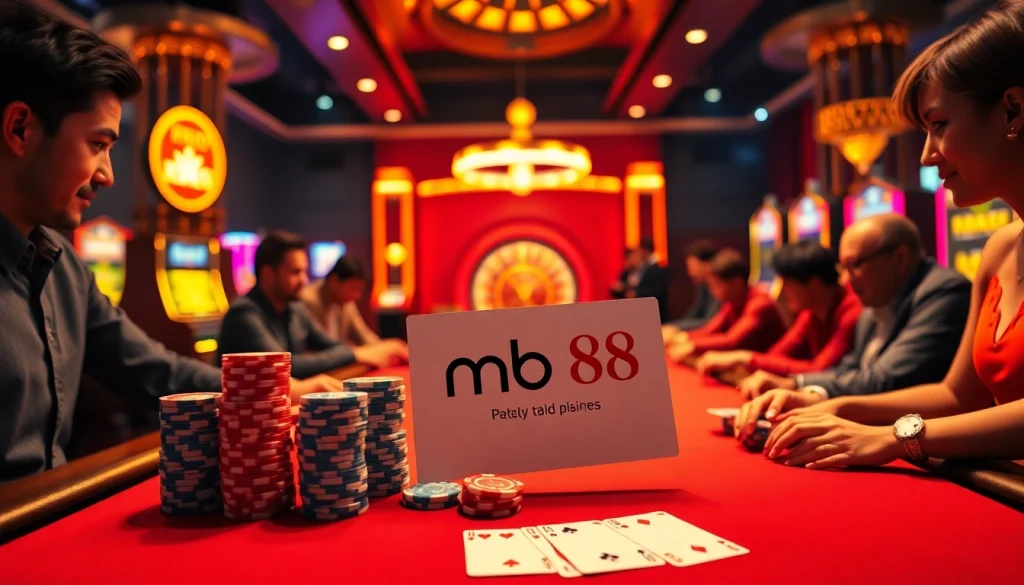 Engage in high-stakes poker with mb 88 betting slips on a vibrant casino table.