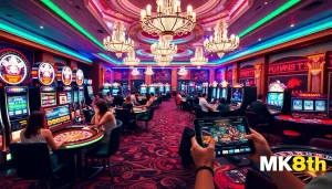 Experience thrilling entertainment at MK8, featuring vibrant casino tables and advanced betting interfaces for ultimate fun.