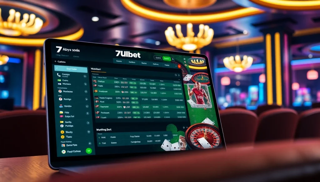 Experience sports betting excitement with 7upbet's vibrant online casino interface.