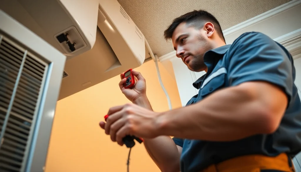 Expert AC repair in La Porte, TX showcasing a technician at work.