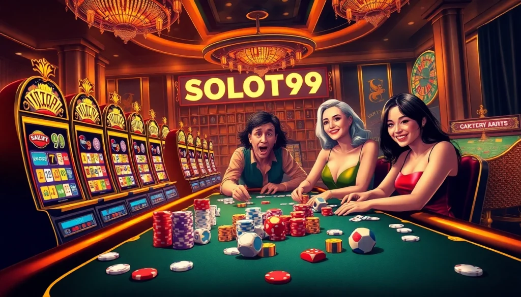 SLOT99 offers a vibrant casino experience with exciting slot machines and engaging players.