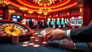 Experience the thrill of RR88 gambling at an elegant casino with vibrant games and professional ambiance.
