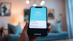 Potato secure messaging app on smartphone showcasing encryption features and user-friendly design.