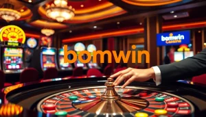 Experience the thrill of winning at bomwin's luxurious casino games with vibrant roulette and slot machines.